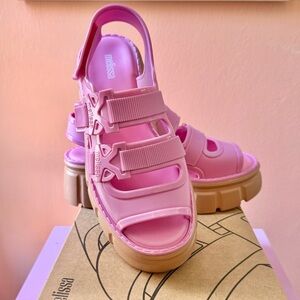 MELISSA Pink Chunky Rebel Platform Sandals